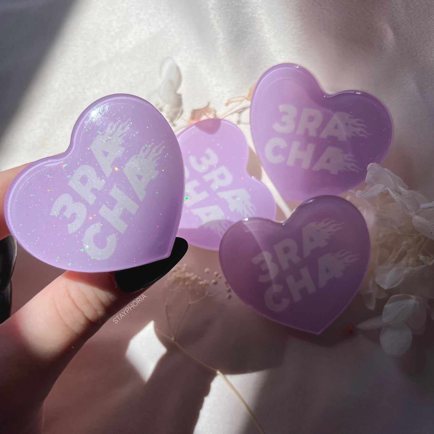 »3RACHA« HEART GRIPTOK [LILAC]