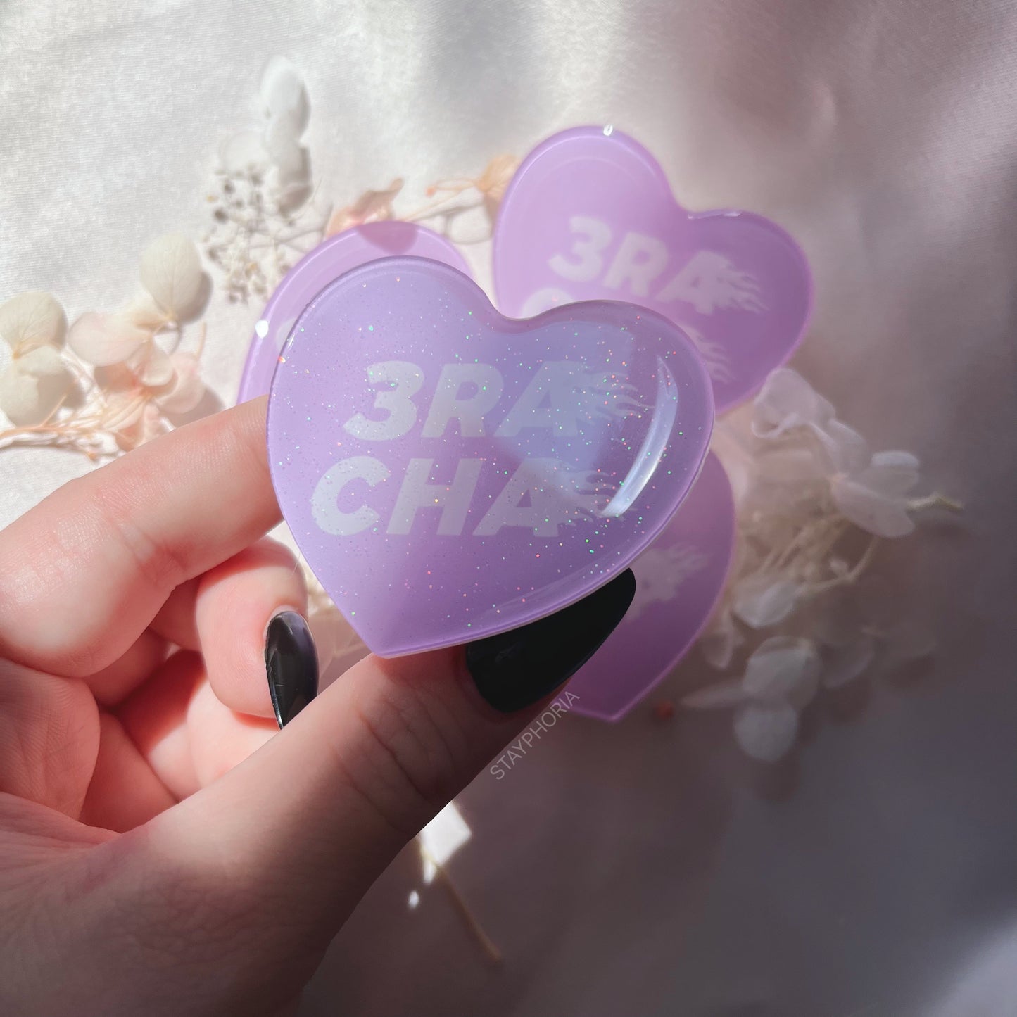 »3RACHA« HEART GRIPTOK [LILAC]